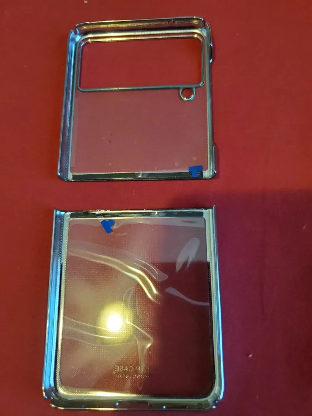 NEW SAMSUNG GALAXY Z FLIP CASE COVER SILVER CHROME ORIGINAL DESIGN